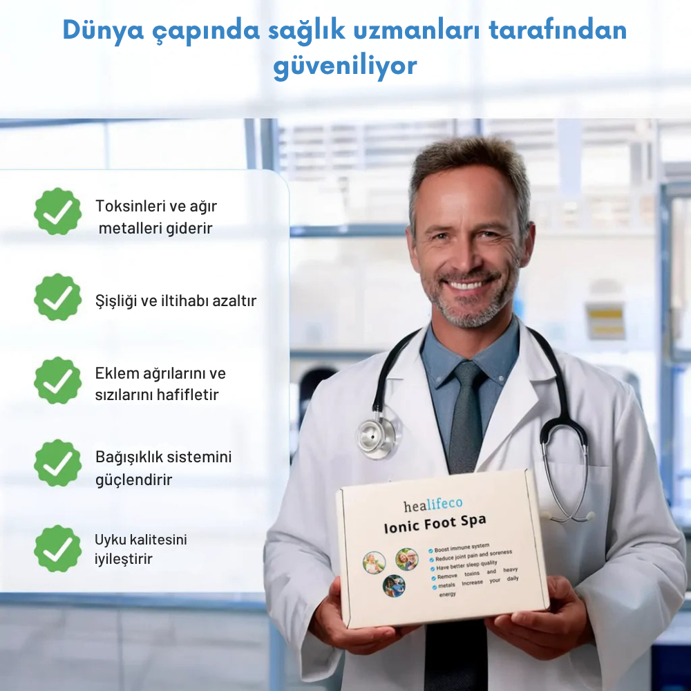 Healifeco İyonik Ayak Spası | Daha Sağlıklı Bir Yaşam İçin Toksinleri ve Ağır Metalleri Giderin